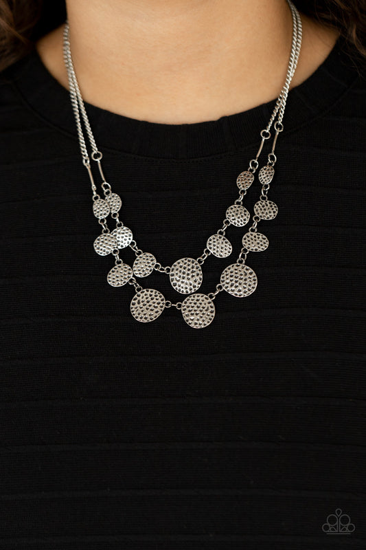  Pebble Me Pretty Silver Necklace Paparazzi
