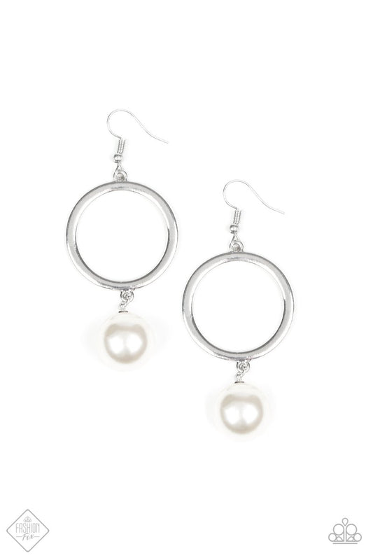 Grand Central Chic White Earrings - Daria's Blings N Things