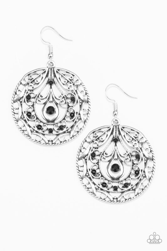 Choose To Sparkle Black Earrings - Daria's Blings N Things