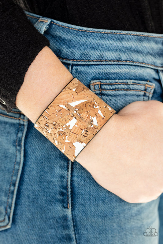 Cork Congo White Bracelet - Daria's Blings N Things