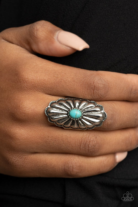 Cottage Couture Blue Ring Paparazzi
