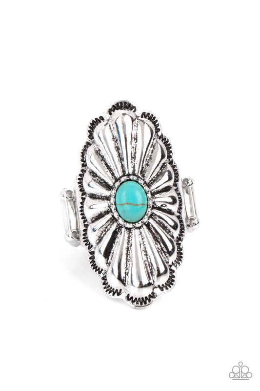 Cottage Couture Blue Ring Paparazzi