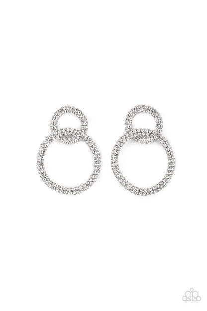 Intensely Icy Black Post Earrings Paparazzi