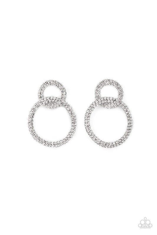 Intensely Icy Black Post Earrings Paparazzi