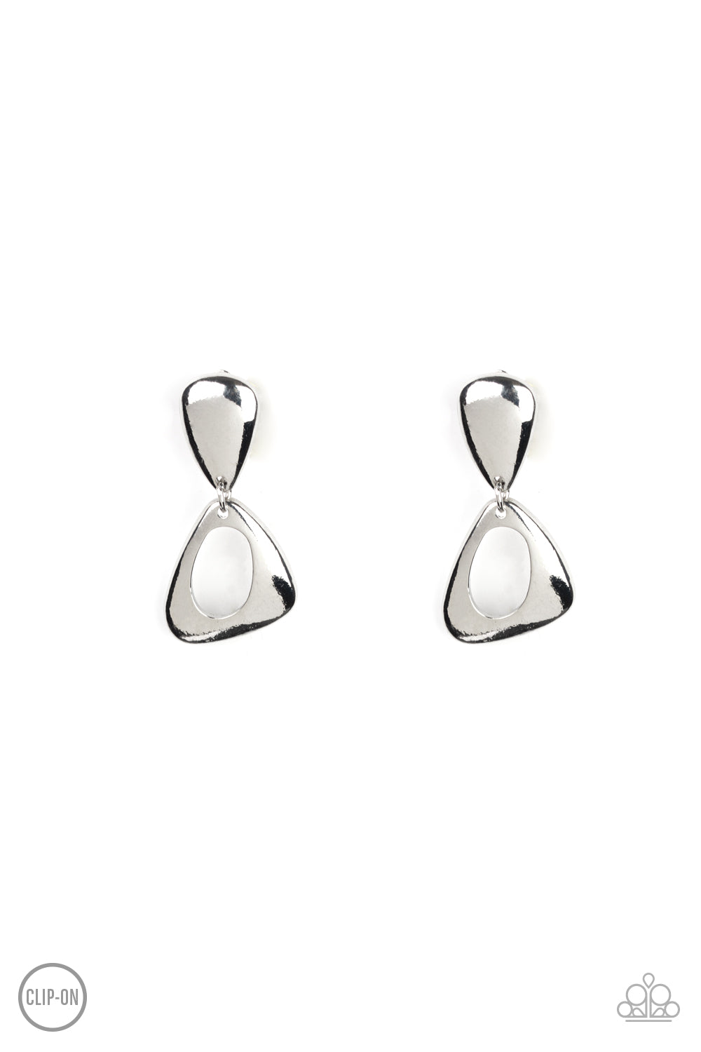 Going For Broker Silver Clip Earrings - Daria's Blings N Things