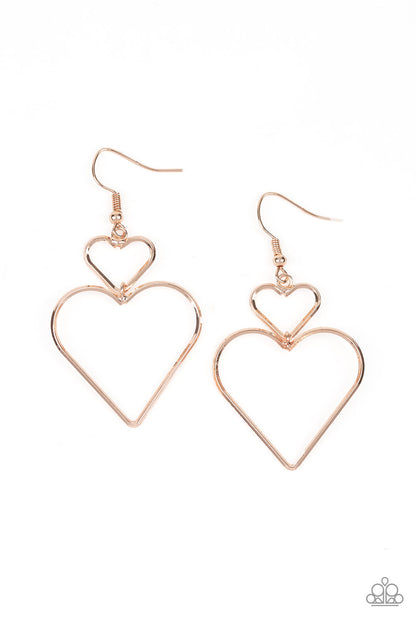 Heartbeat Harmony Rose Gold Earrings