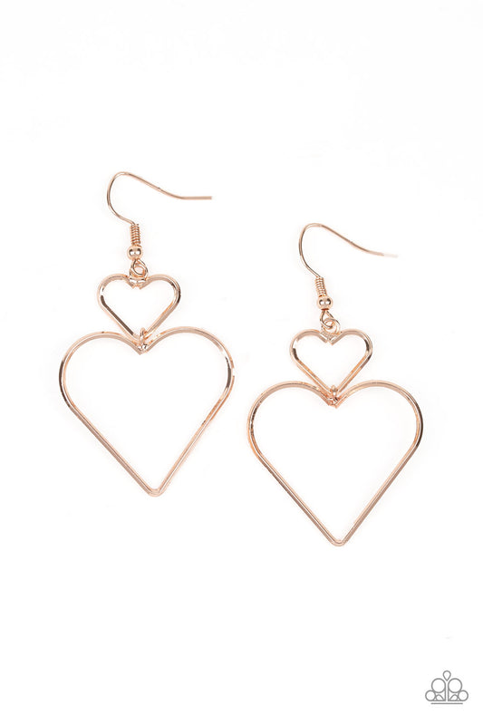 Heartbeat Harmony Rose Gold Earrings