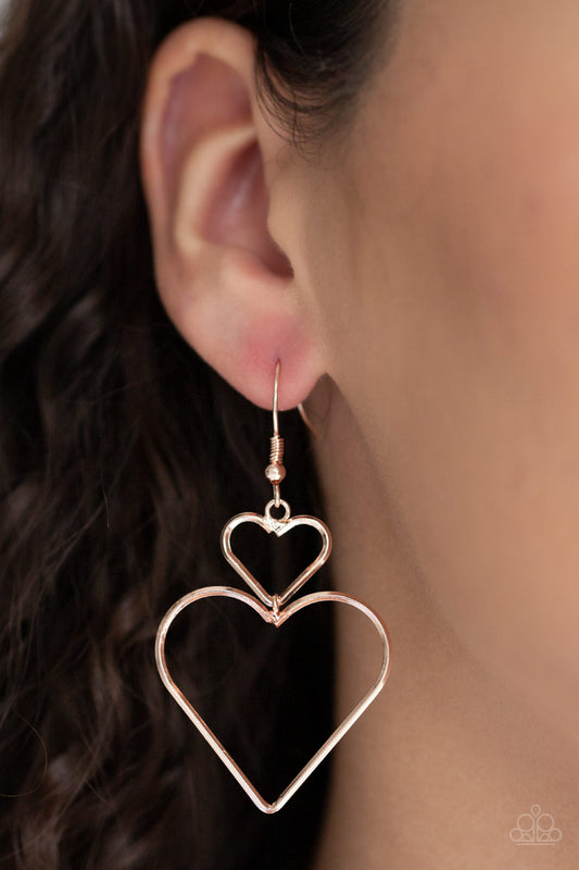 Heartbeat Harmony Rose Gold Earrings
