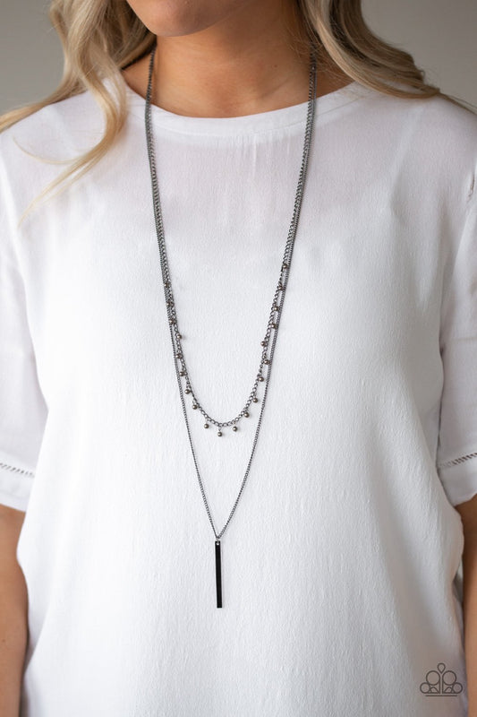 Keep Your Eye On The Pendulum Black Necklace - Daria's Blings N Things