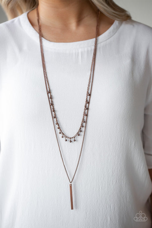 Keep Your Eye On The Pendulum Copper Necklace Paparazzi 