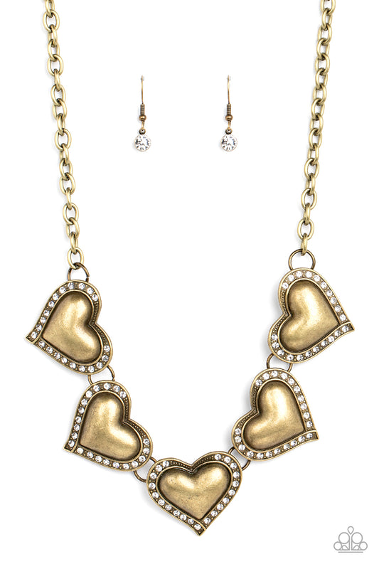 Kindred Hearts Brass Necklace