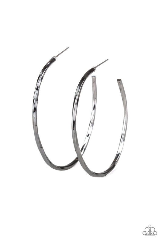 Loop de Hoop Black Hoop Earrings Paparazzi