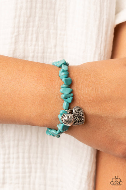 Love You to Pieces Blue Bracelet Paparazzi