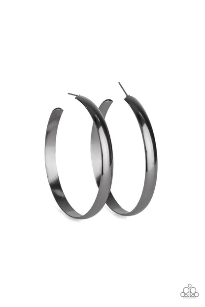 Making Laps Black Hoop Earrings