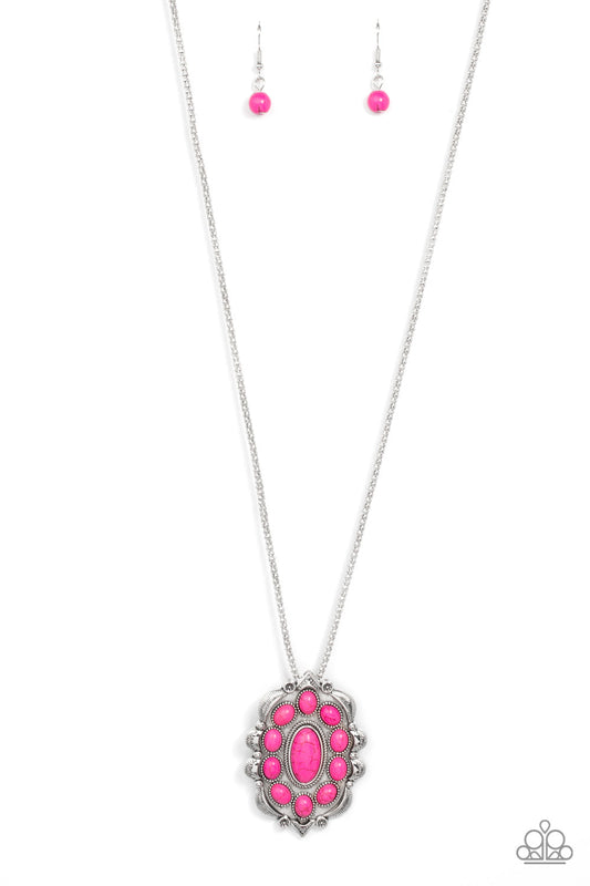 Mojave Medallion Pink Necklace