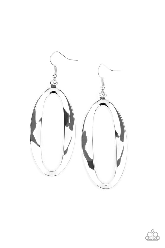 OVAL My Head Silver Earrings Paparazzi