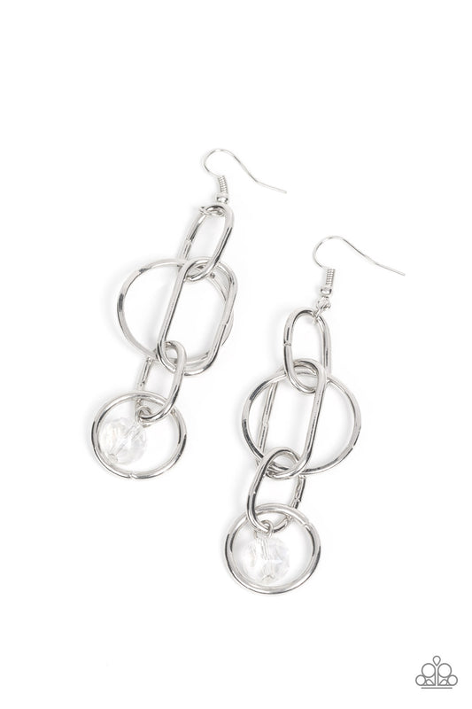 Park Avenue Princess White Earrings Paparazzi