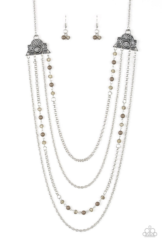 Pharaoh Finesse Green Necklace Paparazzi