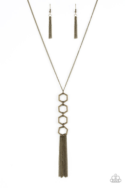 Ready, Set, GEO! Brass
Necklace Paparazzi