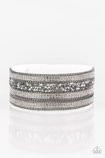Really Rock Band White Bracelet Paparazzi