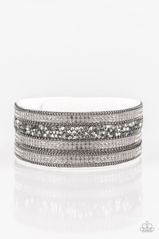 Really Rock Band White Bracelet Paparazzi