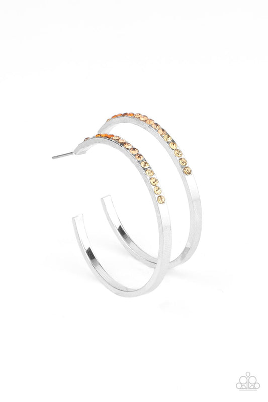 Somewhere Over the OMBRE Brown Hoop Earrings Paparazzi