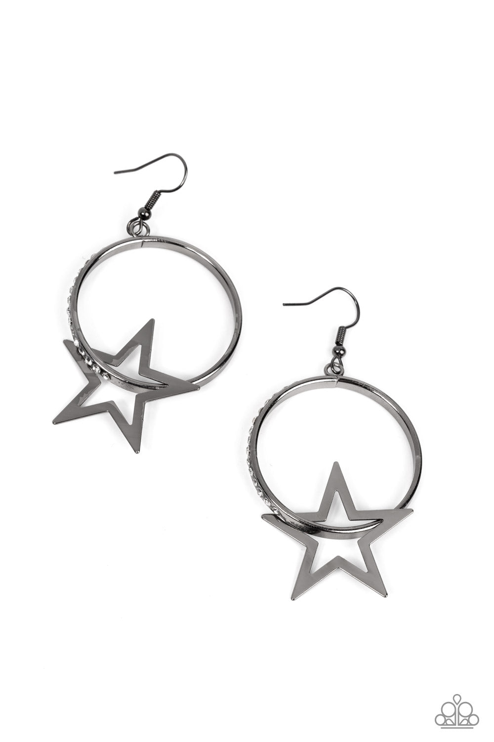 Superstar Showcase Black Earrings Paparazzi