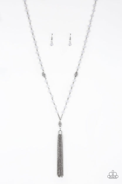Paparazzi Tassel Takeover White Necklace - Daria's Blings N Things