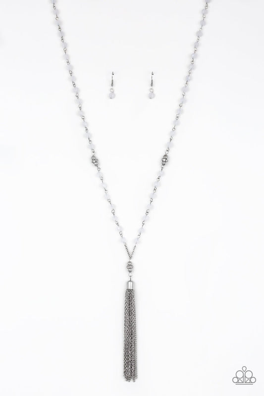 Paparazzi Tassel Takeover White Necklace - Daria's Blings N Things