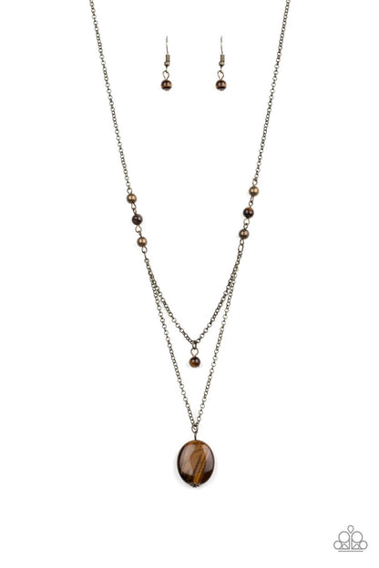 Time To Hit The ROAM Brass Necklace Paparazzi
