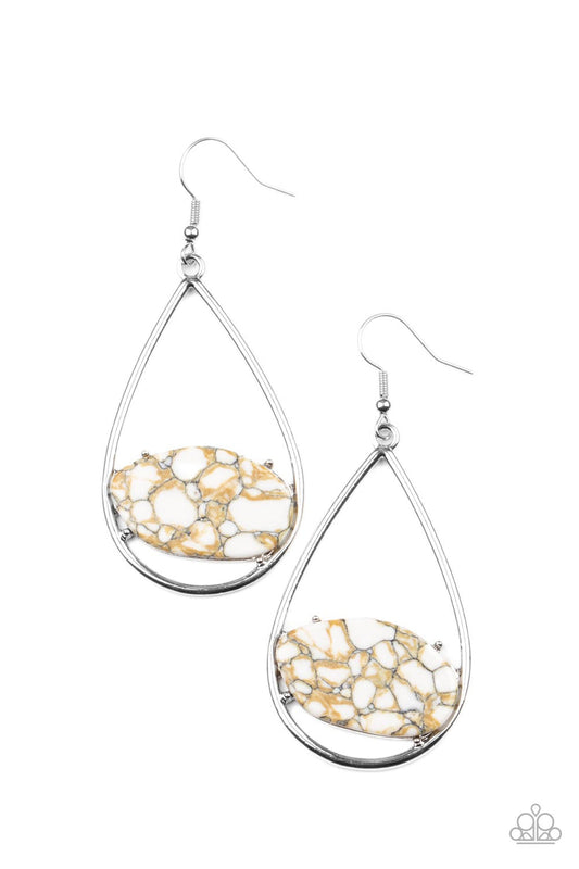 Tropical Terrazzo White Earrings