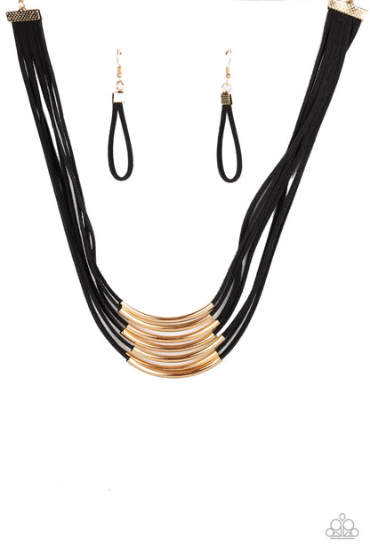 Walk The WALKABOUT Gold Necklace Paparazzi