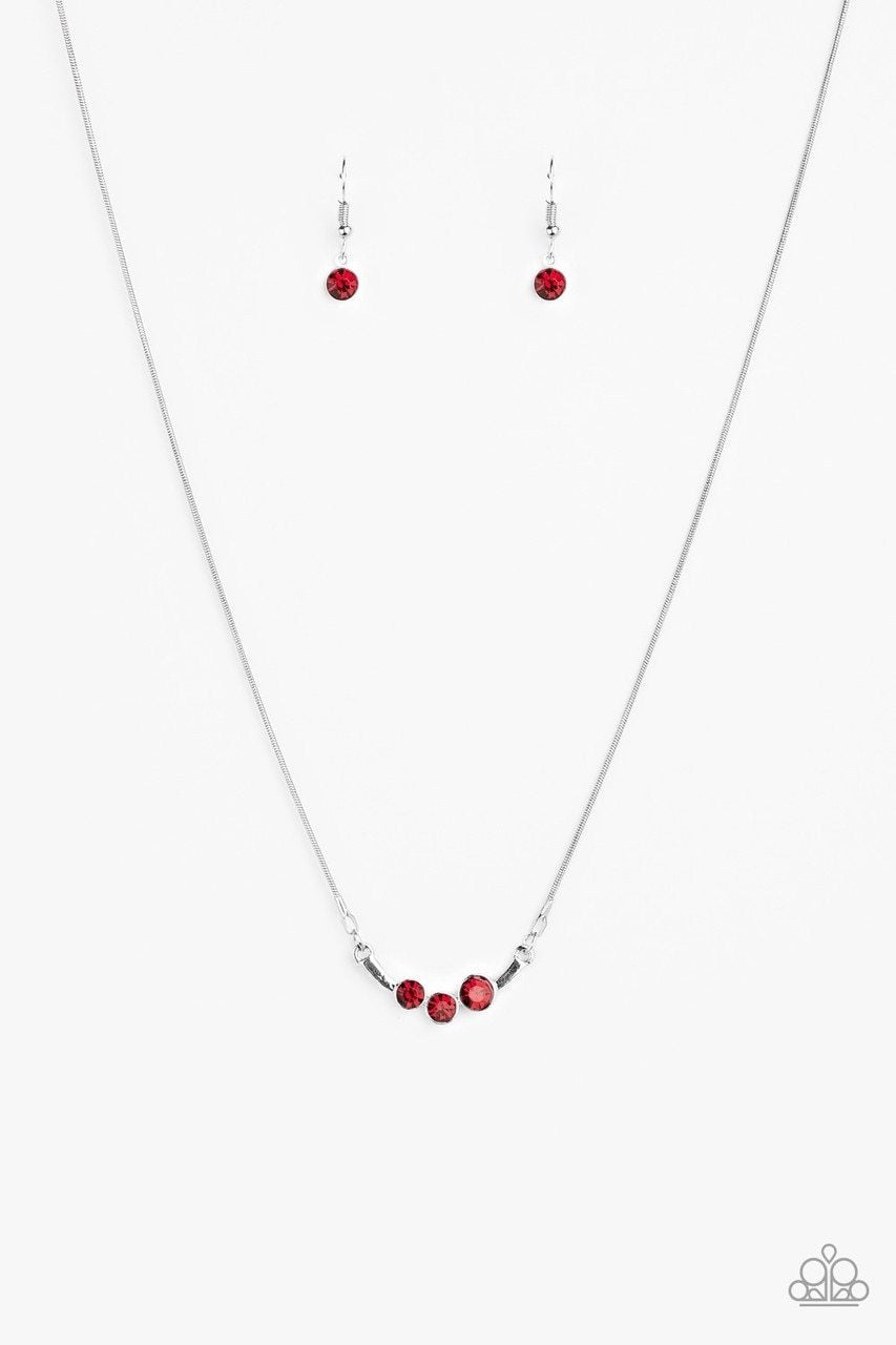 Sparkling Stargazer Red Necklace Paparazzi