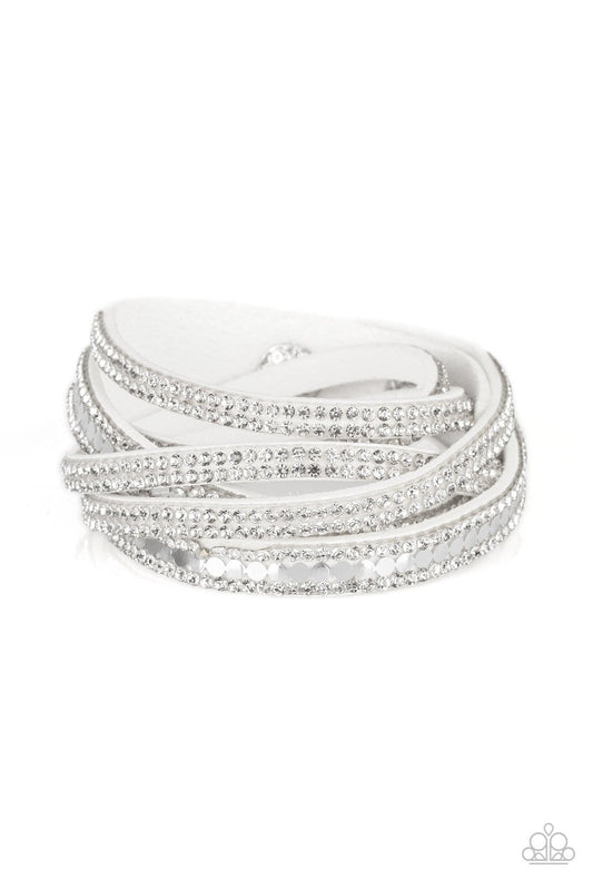 Rock Star Attitude White Bracelet Paparazzi