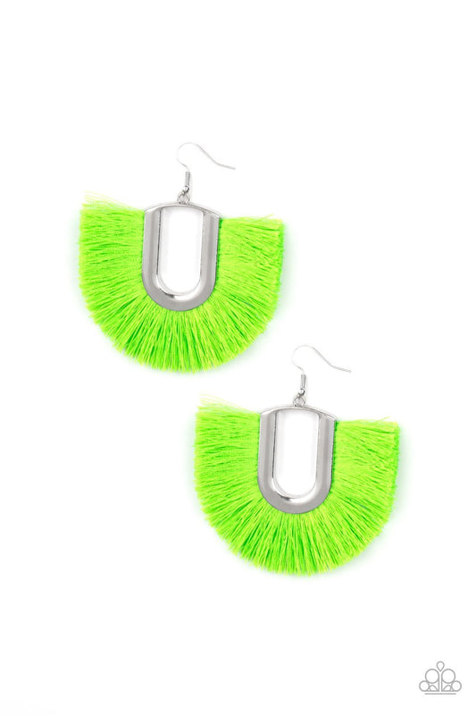 Tassel Tropicana Green Earrings